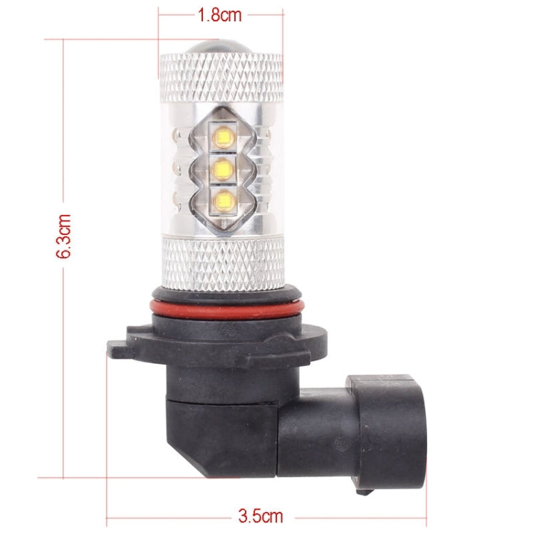 9006 80W 800LM 6500K Fendinebbia per auto a luce bianca 16-3535-LED, corrente costante, DC12-24V, 9006