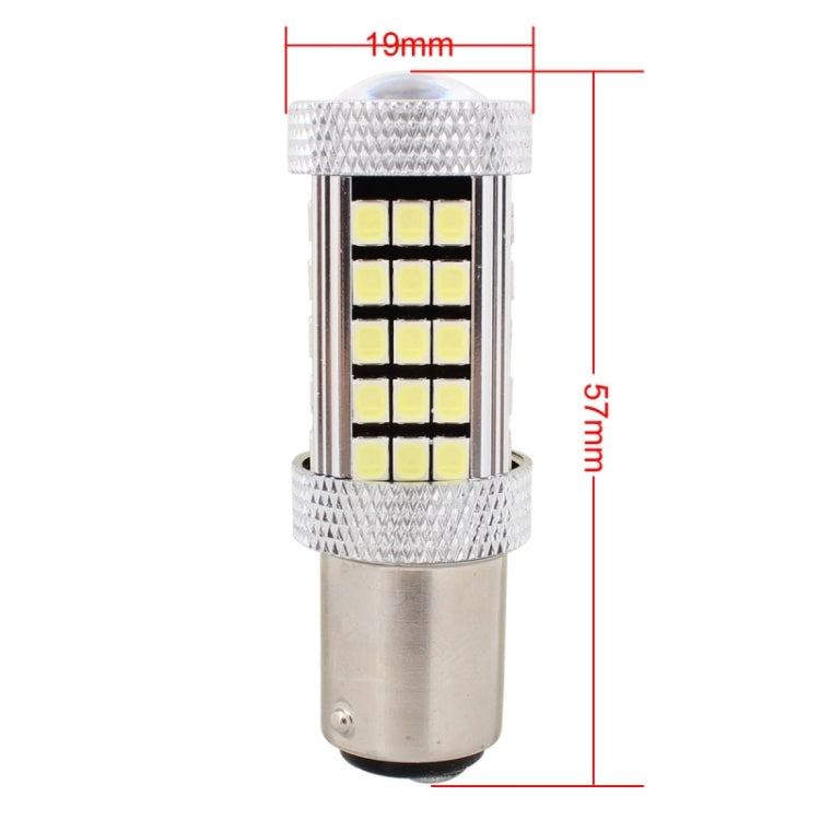 2 PZ 1157/BAY15D 12.6W 630LM 6500K Luce bianca 2835 SMD 66 LED Luce freno/sterzo per auto, DC12V, 1157