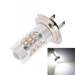 Fendinebbia per auto H7 80W 800LM 6500K luce bianca 16-3535-LED, corrente costante, DC12-24V, H7
