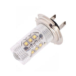 Fendinebbia per auto H7 80W 800LM 6500K luce bianca 16-3535-LED, corrente costante, DC12-24V, H7