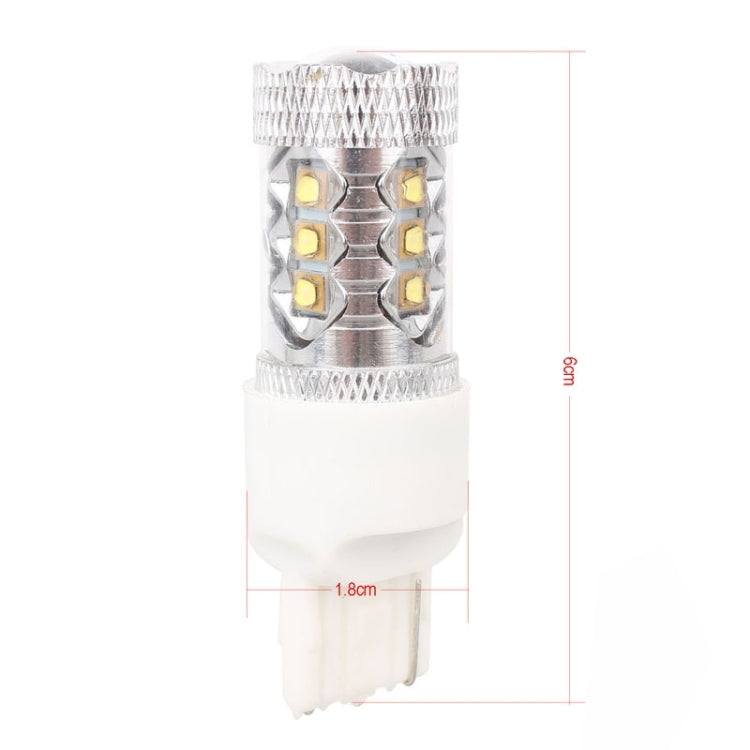 T20/7440 Filo singolo 80W 800LM 6500K Luce bianca 16-3535-LED Fendinebbia per auto, Corrente costante, DC12-24V, T20