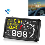 X3 Bluetooth 5,5 pollici Auto OBDII / EUOBD HUD Sistema di sicurezza Head Up Display montato sul veicolo, supporta velocità e consumo di carburante, allarme di velocità eccessiva, temperatura dell'acqua, ecc., X3 5.5 inch