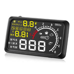 X3 Bluetooth 5,5 pollici Auto OBDII / EUOBD HUD Sistema di sicurezza Head Up Display montato sul veicolo, supporta velocità e consumo di carburante, allarme di velocità eccessiva, temperatura dell'acqua, ecc., X3 5.5 inch