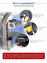 X3 Bluetooth 5,5 pollici Auto OBDII / EUOBD HUD Sistema di sicurezza Head Up Display montato sul veicolo, supporta velocità e consumo di carburante, allarme di velocità eccessiva, temperatura dell'acqua, ecc., X3 5.5 inch