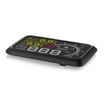 X3 Bluetooth 5,5 pollici Auto OBDII / EUOBD HUD Sistema di sicurezza Head Up Display montato sul veicolo, supporta velocità e consumo di carburante, allarme di velocità eccessiva, temperatura dell'acqua, ecc., X3 5.5 inch
