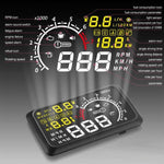 X3 Bluetooth 5,5 pollici Auto OBDII / EUOBD HUD Sistema di sicurezza Head Up Display montato sul veicolo, supporta velocità e consumo di carburante, allarme di velocità eccessiva, temperatura dell'acqua, ecc., X3 5.5 inch