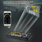 X3 Bluetooth 5,5 pollici Auto OBDII / EUOBD HUD Sistema di sicurezza Head Up Display montato sul veicolo, supporta velocità e consumo di carburante, allarme di velocità eccessiva, temperatura dell'acqua, ecc., X3 5.5 inch