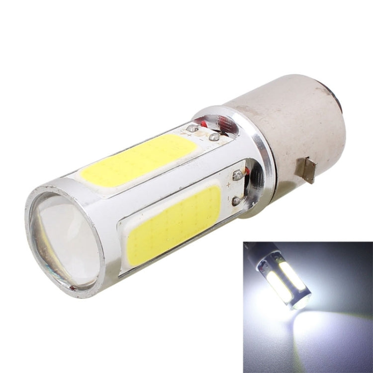 BA20D 1250LM 20W + 5W 5 x COB LED Lampadina luce freno moto a luce bianca, DC 12V, 20W + 5W 1250LM