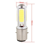 BA20D 1250LM 20W + 5W 5 x COB LED Lampadina luce freno moto a luce bianca, DC 12V, 20W + 5W 1250LM