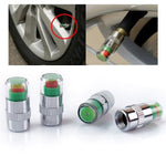 Tappo a vite per rilevamento della pressione dei pneumatici da 4 pezzi da 2,4 bar, Tire Pressure Detection Screw Cap