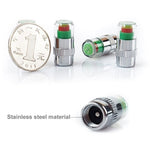 Tappo a vite per rilevamento della pressione dei pneumatici da 4 pezzi da 2,4 bar, Tire Pressure Detection Screw Cap