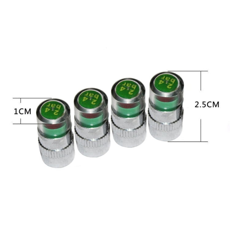 Tappo a vite per rilevamento della pressione dei pneumatici da 4 pezzi da 2,4 bar, Tire Pressure Detection Screw Cap