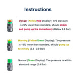 Tappo a vite per rilevamento della pressione dei pneumatici da 4 pezzi da 2,4 bar, Tire Pressure Detection Screw Cap