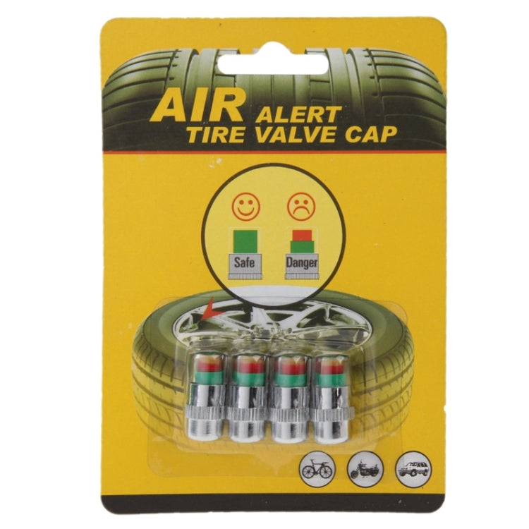 Tappo a vite per rilevamento della pressione dei pneumatici da 4 pezzi da 2,4 bar, Tire Pressure Detection Screw Cap