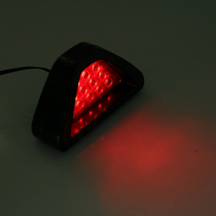 Luce freno di avvertimento posteriore a 12 LED per auto DC 12V, 12-LED Red Light, White Light