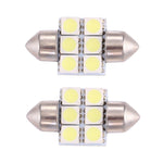 2 luci da lettura per lampadine per auto a 6 LED super bianche da 31 mm, 31mm