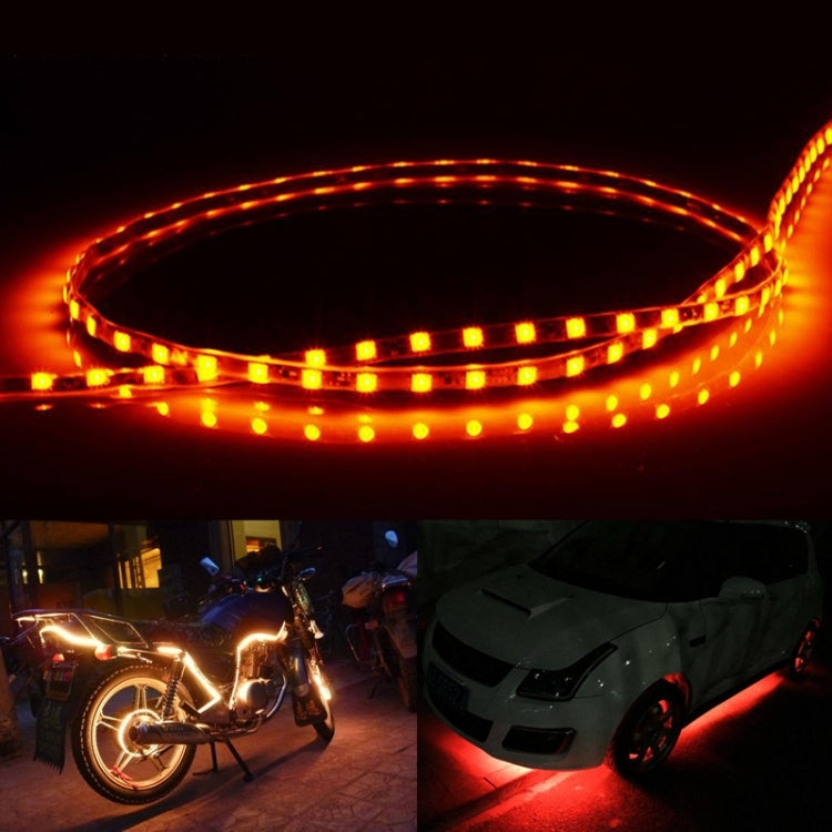 5 strisce luminose per auto flessibili, stile normale, 45 LED 3528 SMD, normalmente accese, per la decorazione dell'auto, DC 12V, lunghezza: 45 cm, 45cm+Dark Blue, 45cm+Green, 45cm+Ice blue, 45cm+Pink, 45cm+Red, 45cm+White, 45cm+Yellow