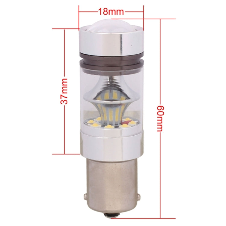 1156 850LM BA15S 100W LED Lampadina per indicatori di direzione posteriori/anteriori per auto, DC 12-24V, 1156