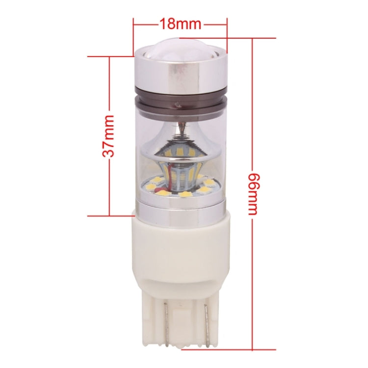 T20 7443 850LM 100W LED retronebbia per auto/indicatori di direzione/lampadina per luce di marcia diurna, DC 12-24V, 7443