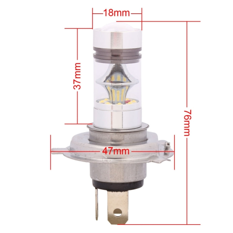 H4 850LM P43T 100W LED Fari anteriori per auto/Luce di marcia diurna/Lampadina per lampada di guida, DC 12-24V, H4