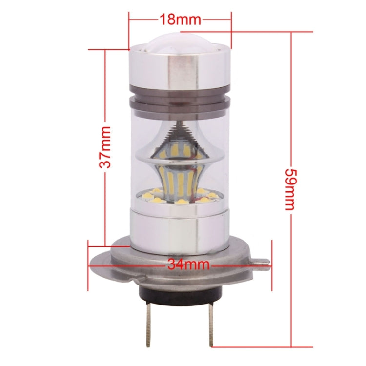 Fari anteriori per auto H7 850LM 100W LED / Luce di marcia diurna / Lampadina per lampada di guida, DC 12-24V, H7