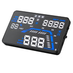 Q7 HUD GPS per auto da 5,5 pollici Sistema di sicurezza Head Up Display montato sul veicolo, supporto per velocità, tempo reale, altitudine, allarme di velocità eccessiva e numero satellitare, ecc., Q7