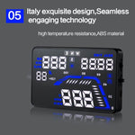 Q7 HUD GPS per auto da 5,5 pollici Sistema di sicurezza Head Up Display montato sul veicolo, supporto per velocità, tempo reale, altitudine, allarme di velocità eccessiva e numero satellitare, ecc., Q7
