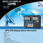Q7 HUD GPS per auto da 5,5 pollici Sistema di sicurezza Head Up Display montato sul veicolo, supporto per velocità, tempo reale, altitudine, allarme di velocità eccessiva e numero satellitare, ecc., Q7