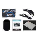 Q7 HUD GPS per auto da 5,5 pollici Sistema di sicurezza Head Up Display montato sul veicolo, supporto per velocità, tempo reale, altitudine, allarme di velocità eccessiva e numero satellitare, ecc., Q7
