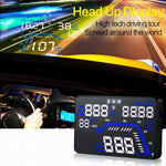 Q7 HUD GPS per auto da 5,5 pollici Sistema di sicurezza Head Up Display montato sul veicolo, supporto per velocità, tempo reale, altitudine, allarme di velocità eccessiva e numero satellitare, ecc., Q7