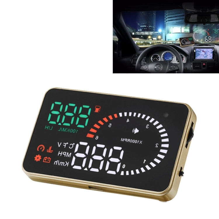 X6 3,5 pollici Auto OBDII / EUOBD HUD Sistema di sicurezza Head Up Display montato sul veicolo, supporto velocità, temperatura dell'acqua, allarme di velocità, consumo di carburante, tensione della batteria, ecc., X6