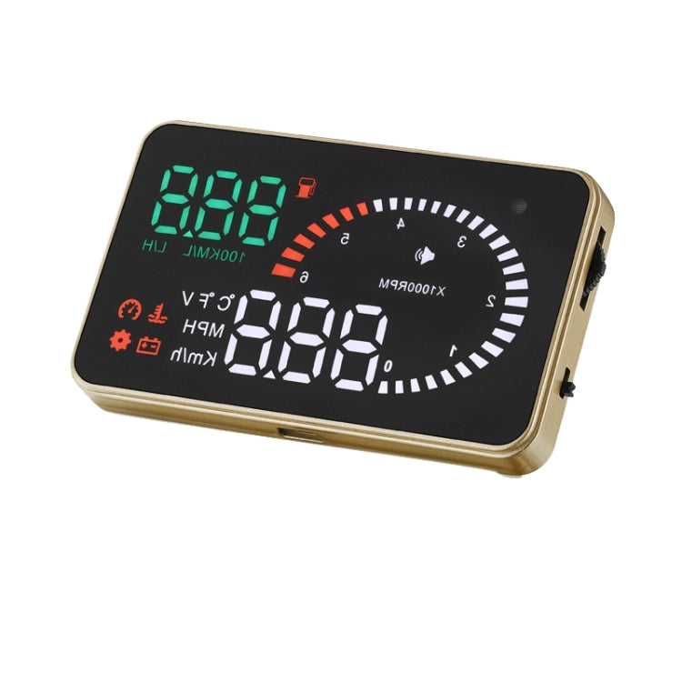 X6 3,5 pollici Auto OBDII / EUOBD HUD Sistema di sicurezza Head Up Display montato sul veicolo, supporto velocità, temperatura dell'acqua, allarme di velocità, consumo di carburante, tensione della batteria, ecc., X6