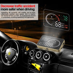 X6 3,5 pollici Auto OBDII / EUOBD HUD Sistema di sicurezza Head Up Display montato sul veicolo, supporto velocità, temperatura dell'acqua, allarme di velocità, consumo di carburante, tensione della batteria, ecc., X6