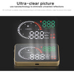 X6 3,5 pollici Auto OBDII / EUOBD HUD Sistema di sicurezza Head Up Display montato sul veicolo, supporto velocità, temperatura dell'acqua, allarme di velocità, consumo di carburante, tensione della batteria, ecc., X6