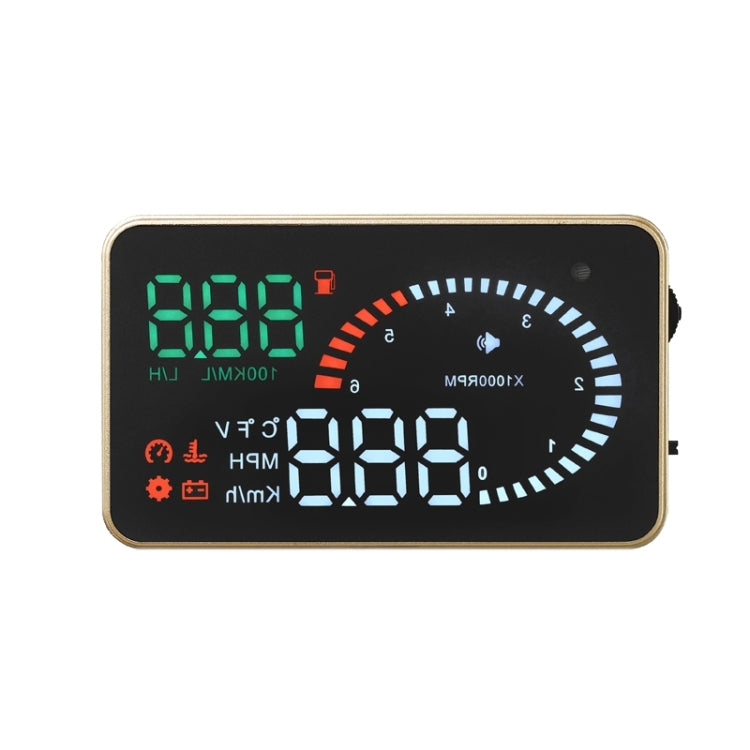 X6 3,5 pollici Auto OBDII / EUOBD HUD Sistema di sicurezza Head Up Display montato sul veicolo, supporto velocità, temperatura dell'acqua, allarme di velocità, consumo di carburante, tensione della batteria, ecc., X6