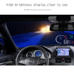 X6 3,5 pollici Auto OBDII / EUOBD HUD Sistema di sicurezza Head Up Display montato sul veicolo, supporto velocità, temperatura dell'acqua, allarme di velocità, consumo di carburante, tensione della batteria, ecc., X6