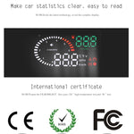 X6 3,5 pollici Auto OBDII / EUOBD HUD Sistema di sicurezza Head Up Display montato sul veicolo, supporto velocità, temperatura dell'acqua, allarme di velocità, consumo di carburante, tensione della batteria, ecc., X6