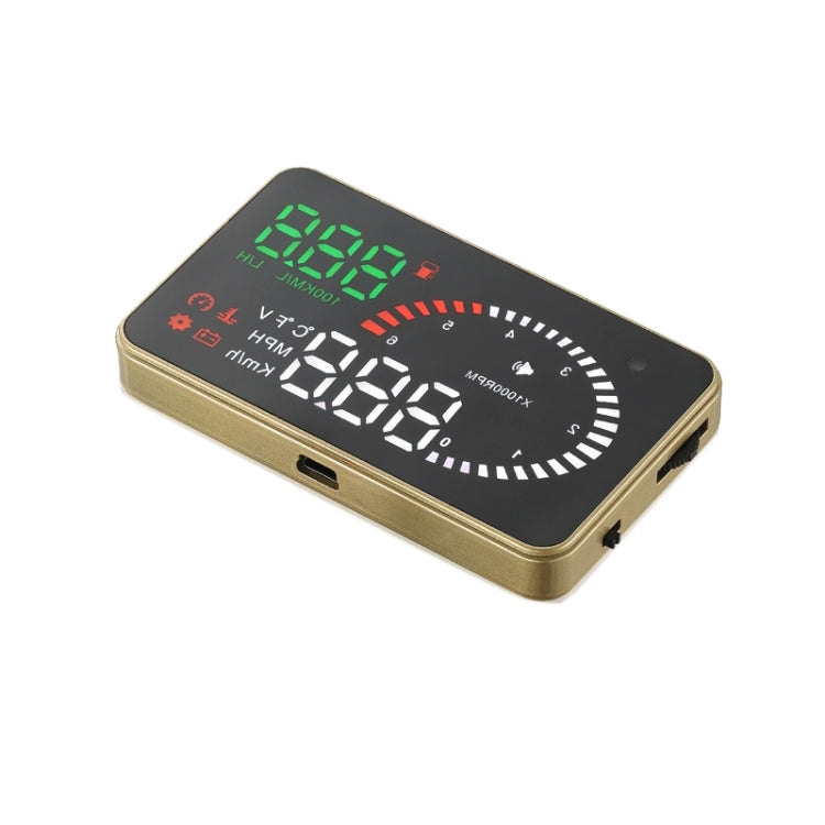 X6 3,5 pollici Auto OBDII / EUOBD HUD Sistema di sicurezza Head Up Display montato sul veicolo, supporto velocità, temperatura dell'acqua, allarme di velocità, consumo di carburante, tensione della batteria, ecc., X6