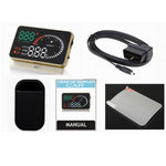 X6 3,5 pollici Auto OBDII / EUOBD HUD Sistema di sicurezza Head Up Display montato sul veicolo, supporto velocità, temperatura dell'acqua, allarme di velocità, consumo di carburante, tensione della batteria, ecc., X6