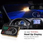 X6 3,5 pollici Auto OBDII / EUOBD HUD Sistema di sicurezza Head Up Display montato sul veicolo, supporto velocità, temperatura dell'acqua, allarme di velocità, consumo di carburante, tensione della batteria, ecc., X6