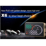 X6 3,5 pollici Auto OBDII / EUOBD HUD Sistema di sicurezza Head Up Display montato sul veicolo, supporto velocità, temperatura dell'acqua, allarme di velocità, consumo di carburante, tensione della batteria, ecc., X6