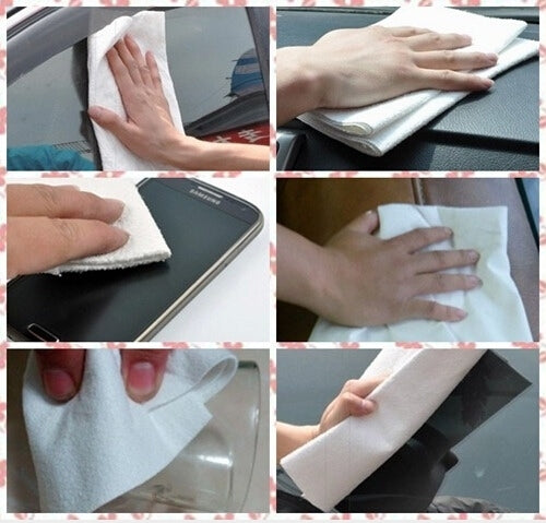 Panni per il lavaggio della pulizia dell'auto in microfibra Panno pulito per i lavori domestici, dimensioni: 50x47,3x0,2 cm