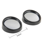 2 pezzi SY-022 Specchio per veicolo per auto, punto cieco, retrovisore, piccolo specchio rotondo, diametro: circa 5,6 cm., SY-022(Black), SY-022