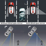 3R-033 Specchietto retrovisore grandangolare per punto cieco dell'auto, diametro: 9,5 cm, 3R-033