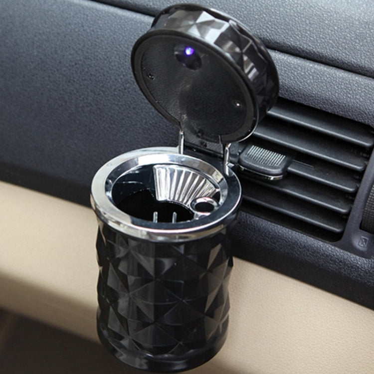 Posacenere per auto con sfaccettature di diamanti con luce a LED, with LED Light(Dark Red), with LED Light(Black), with LED Light(White)