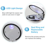 Posacenere per auto con sfaccettature di diamanti con luce a LED, with LED Light(Dark Red), with LED Light(Black), with LED Light(White)