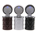 Posacenere per auto con sfaccettature di diamanti con luce a LED, with LED Light(Dark Red), with LED Light(Black), with LED Light(White)