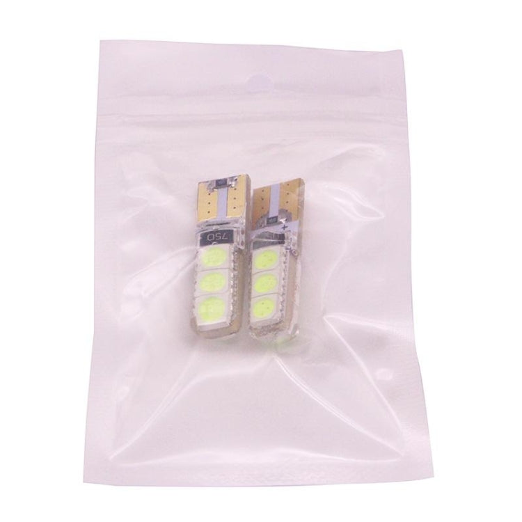 2 luci di stop a LED T10 2W 120-140LM 6 LED blu ghiaccio 5050 per veicoli, DC12V, 6 5050 LEDs, 6 LED 5050 LEDs, 6  5050 LEDs