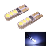 2 luci di stop a LED T10 2W 120-140LM 6 LED blu ghiaccio 5050 per veicoli, DC12V, 6 5050 LEDs, 6 LED 5050 LEDs, 6  5050 LEDs