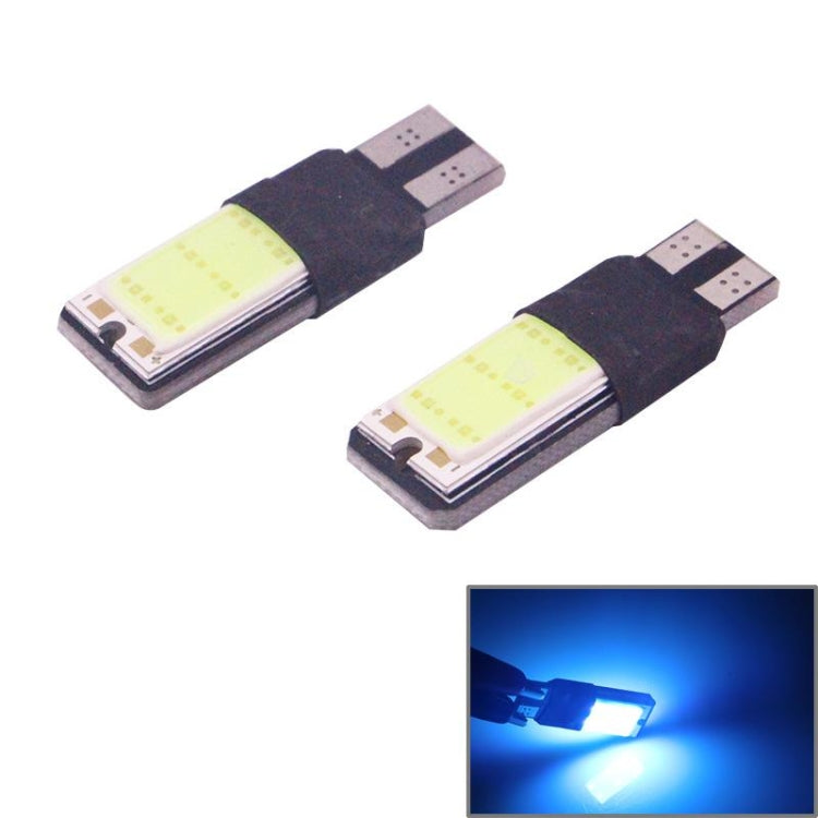 2 pezzi T10 3W 160-180LM 2 LED blu ghiaccio COB LED decodifica lampada luci di ingombro per auto, DC12V, 2 LED COB LEDs, COB LEDs